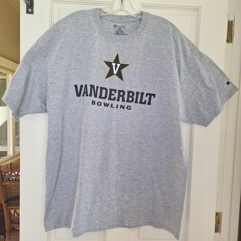Vanderbilt Bowling T-shirt Grey Champion Vandy XXL 2XL Unisex
